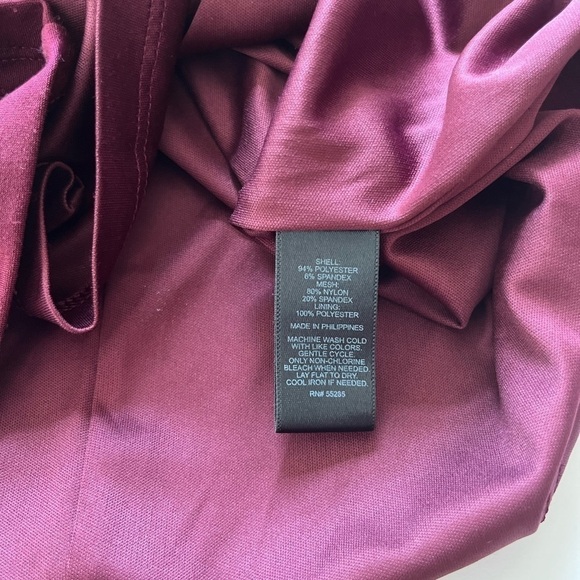 Express Mini Dress Burgundy Mesh Inset Size Small New with Tags - Picture 4 of 7